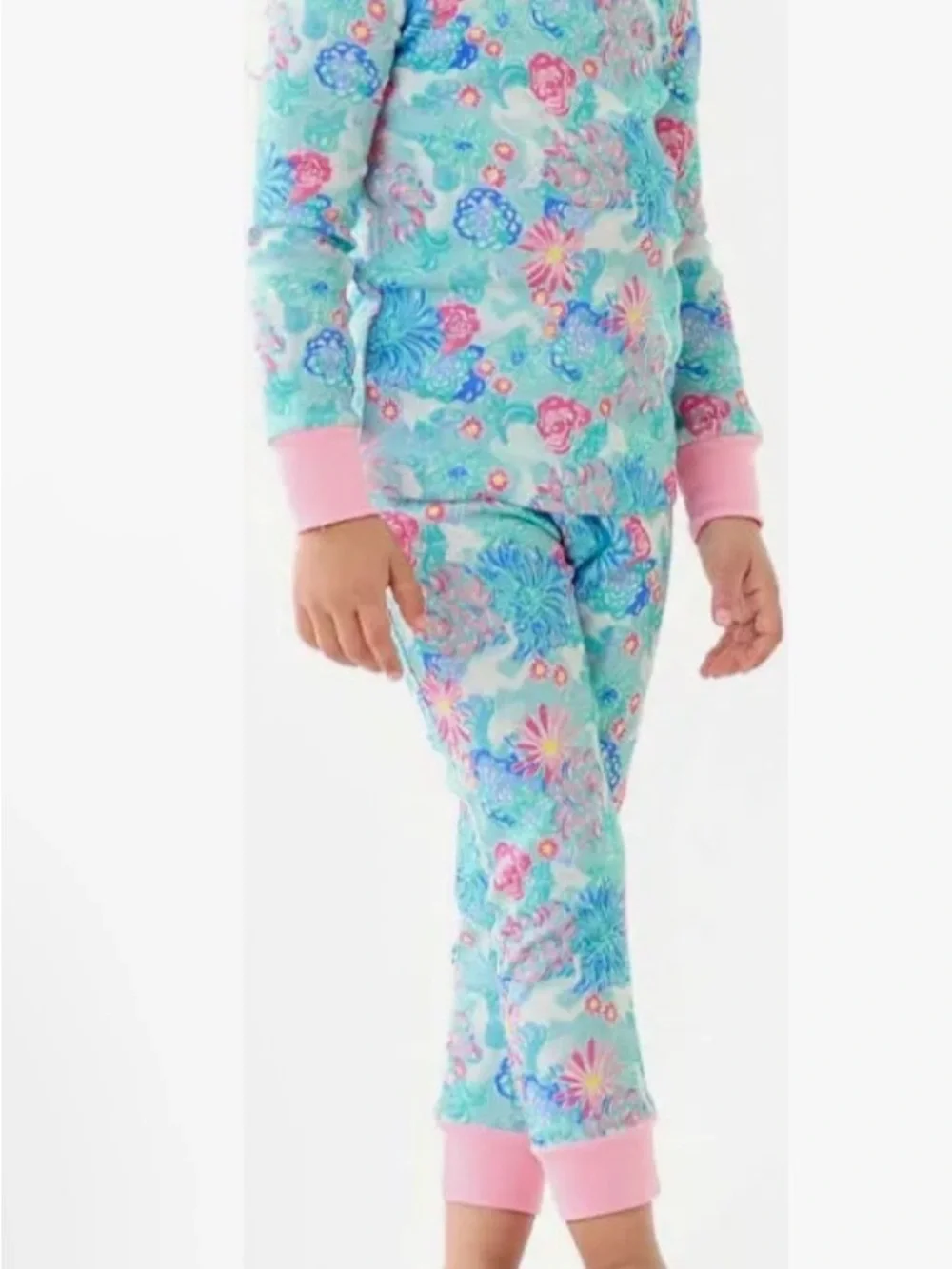 Lily Pulitzer x Pottery Barn Tight Fit Organic Cotton Pajamas. Size 8 (v1)
